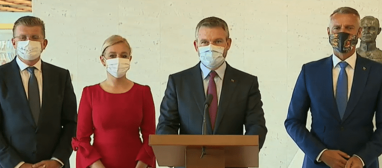 Peter Žiga, Denisa Saková, Peter Pellegrini a Richard Raši P