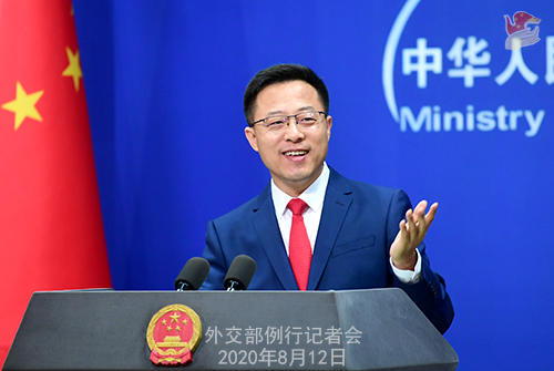 CFP 3 Conférence de presse du 12 août 2020 tenue par le porte-parole du Ministère des Affaires étrangères Zhao Lijian W020200817358967039990