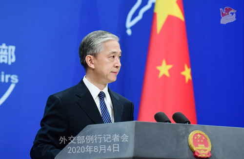 CHINE Q3 Conférence de presse du 4 août 2020 tenue par le Porte-parole du Ministère des Affaires étrangères Wang Wenbin W020200807361456215202