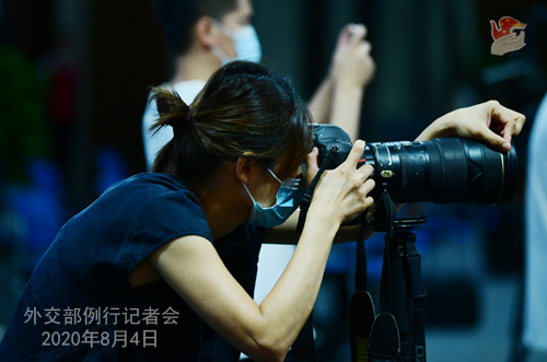 CHINE Q4 Conférence de presse du 4 août 2020 tenue par le Porte-parole du Ministère des Affaires étrangères Wang Wenbin W020200807361456223748