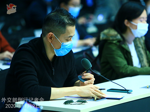 CHINE 3 DU 09.11.2020 Conférence de presse du 9 novembre 2020 tenue par le porte-parole du Ministère des Affaires étrangères Wang Wenbin