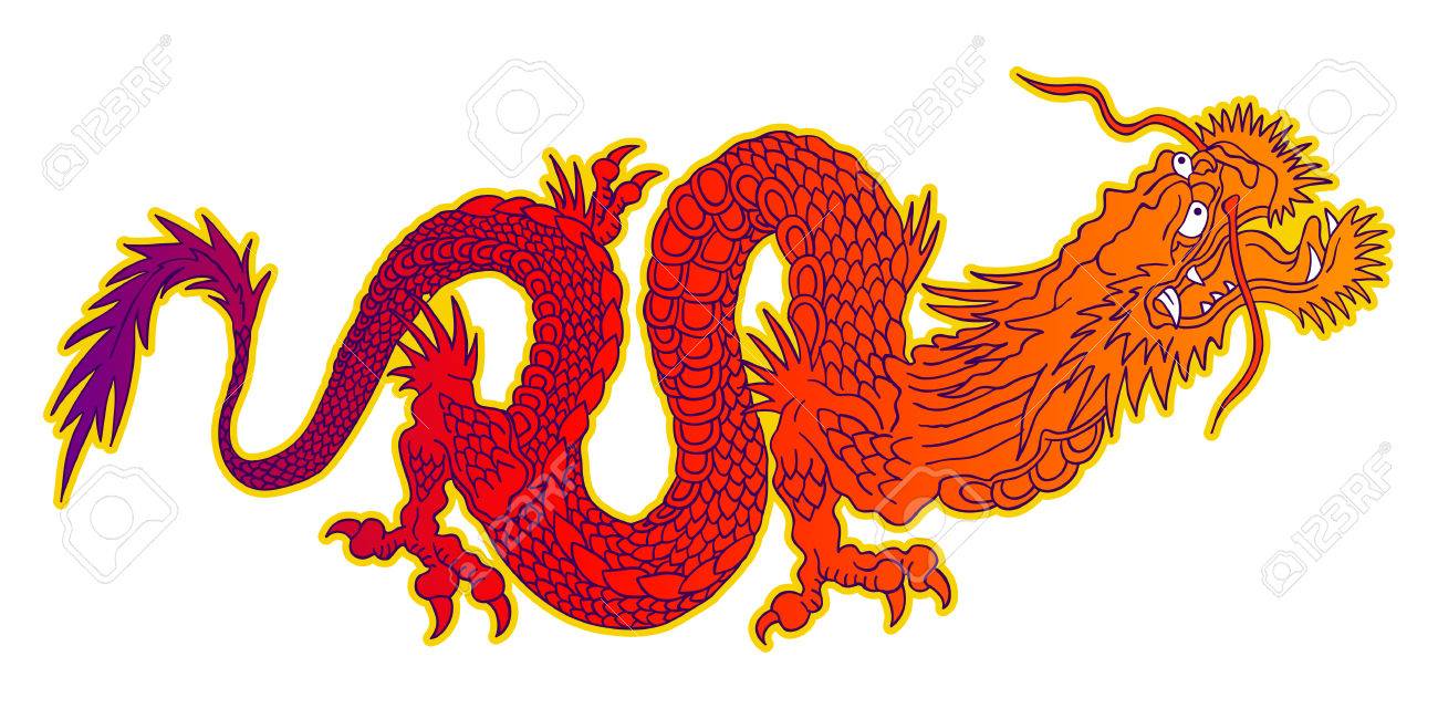 Colorful chinese dragon.