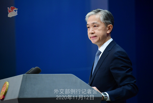 CHINE PH 11 Conférence de presse du 12 novembre 2020 tenue par le porte-parole du Ministère des Affaires étrangères Wang Wenbin