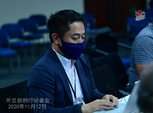 CHINE PH 12 Conférence de presse du 12 novembre 2020 tenue par le porte-parole du Ministère des Affaires étrangères Wang Wenbin