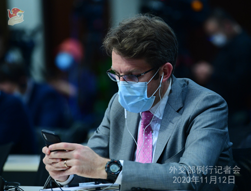 CHINE PH 14 Conférence de presse du 12 novembre 2020 tenue par le porte-parole du Ministère des Affaires étrangères Wang Wenbin