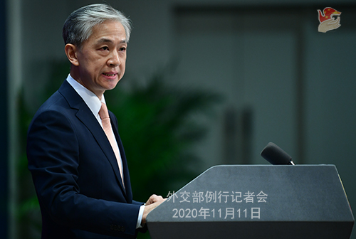 CHINE PH 7 Conférence de presse du 11 novembre 2020 tenue par le porte-parole du Ministère des Affaires étrangères Wang Wenbin