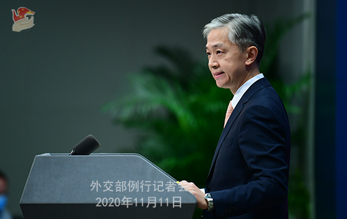 CHINE PH 9 Conférence de presse du 11 novembre 2020 tenue par le porte-parole du Ministère des Affaires étrangères Wang Wenbin