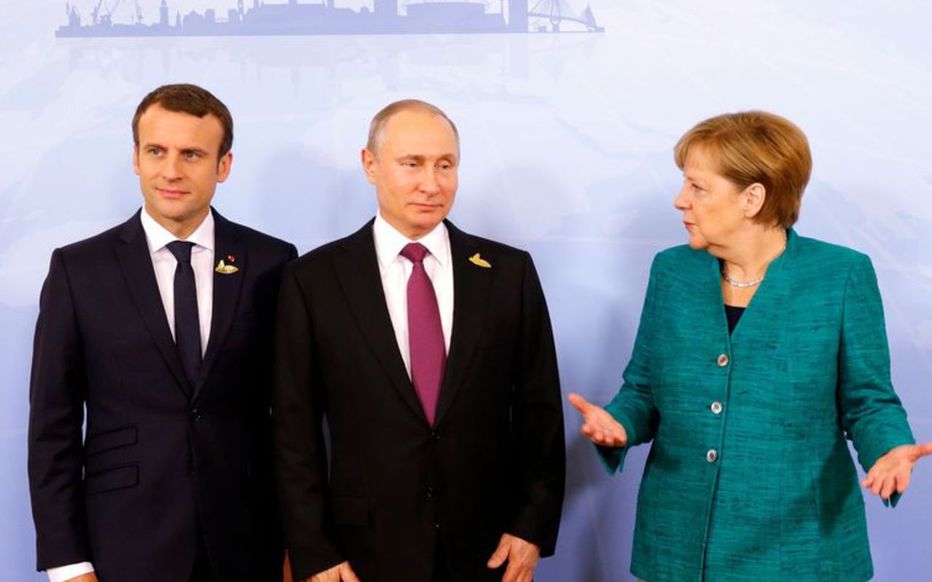 Emmanuel Macron, Vladimir Poutine et Angela Merkel se retrouveront à Paris avec le nouveau président ukrainien Volodymyr Zelensky (Illustration). AFP Philippe WOJAZER.