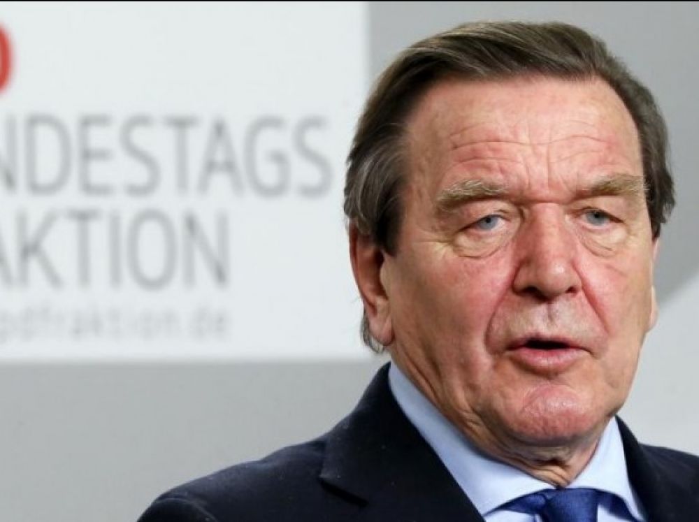 L'ex-chancelier allemand Gerhard Schröder,