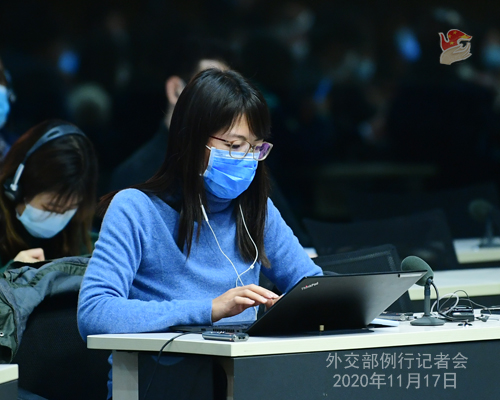zhao lijian PH 10 Conférence de presse du 17 novembre 2020 tenue par le porte-parole du Ministère des Affaires étrangères Zhao Lijian