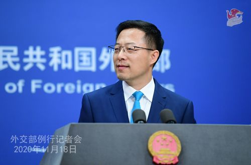 zhao lijian PH 14 Conférence de presse du 18 novembre 2020 tenue par le porte-parole du Ministère des Affaires étrangères Zhao Lijian