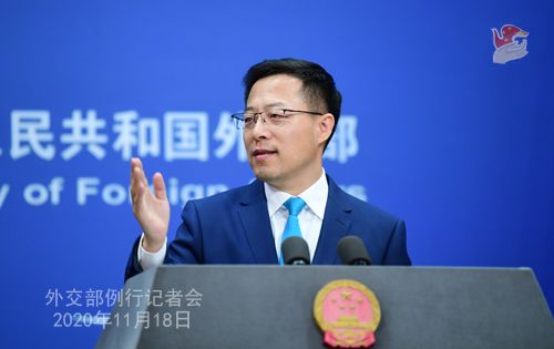 zhao lijian PH 16 Conférence de presse du 18 novembre 2020 tenue par le porte-parole du Ministère des Affaires étrangères Zhao Lijian