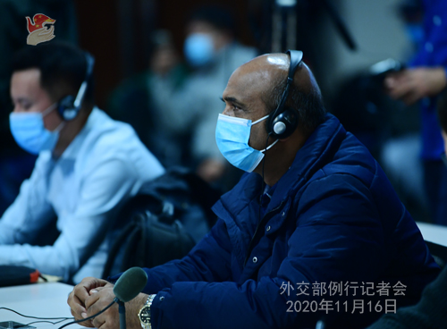 zhao lijian PH 4 Conférence de presse du 16 novembre 2020 tenue par le porte-parole du Ministère des Affaires étrangères Zhao Lijian