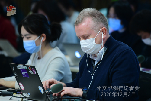 CHINE PH 5 SUR 24 Conférence de presse du 3 décembre 2020 tenue par la porte-parole du Ministère des Affaires étrangères Hua Chunying
