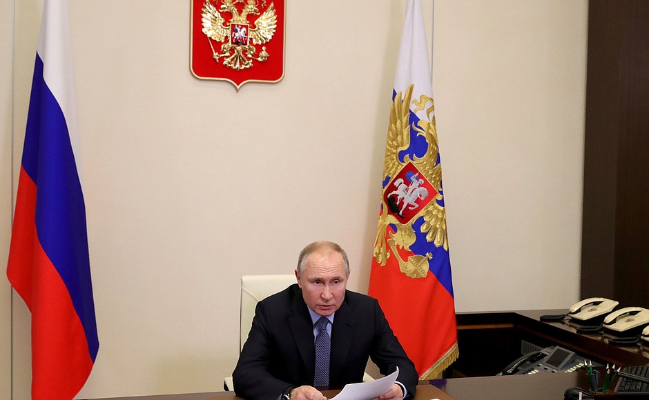 KREMLIN 1 XX 3 Réunion avec les membres permanents du Conseil de sécurité 18.02.2021