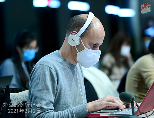 PEKIN 10 Conférence de presse du 2 février 2021 tenue par le porte-parole du Ministère des Affaires étrangères Wang Wenbin