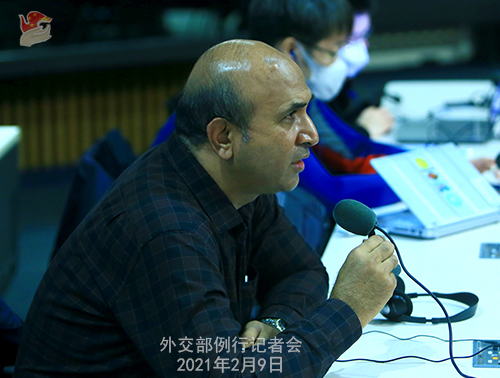 W.WENBIN PH 2 Conférence de presse du 9 février 2021 tenue par le porte-parole du Ministère des Affaires étrangères Wang Wenbin