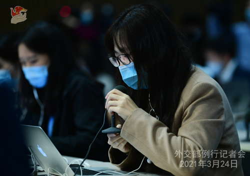 CHINE HUA PH 15 Conférence de presse du 24 mars 2021 tenue par la porte-parole du Ministère des Affaires étrangères Hua Chunying