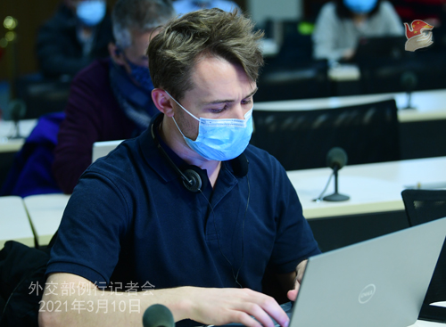 Conférence de presse du 10 mars 2021 PH 3 tenue par le porte-parole du Ministère des Affaires étrangères Zhao Lijian
