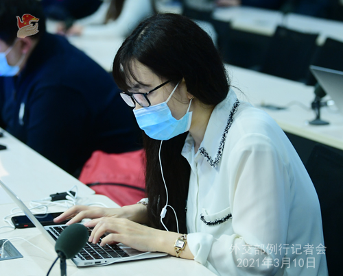 Conférence de presse du 10 mars 2021 PH 4 tenue par le porte-parole du Ministère des Affaires étrangères Zhao Lijian