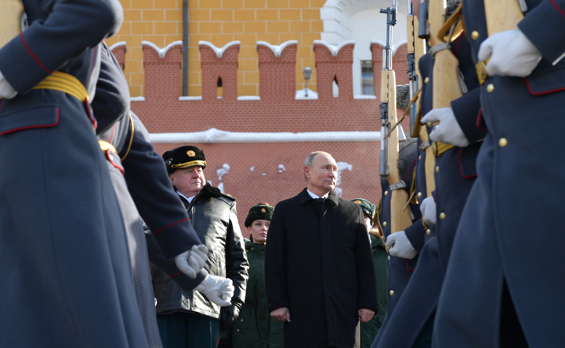 KREMLIN 3 WW 7 Le président a déposé une couronne sur la tombe du soldat inconnu à l'occasion de la Journée du défenseur de la patrie 23.02.2021