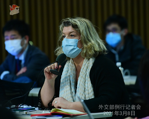 PEKIN PH 10 XX Conférence de presse du 8 mars 2021 tenue par le porte-parole du Ministère des Affaires étrangères Zhao Lijian