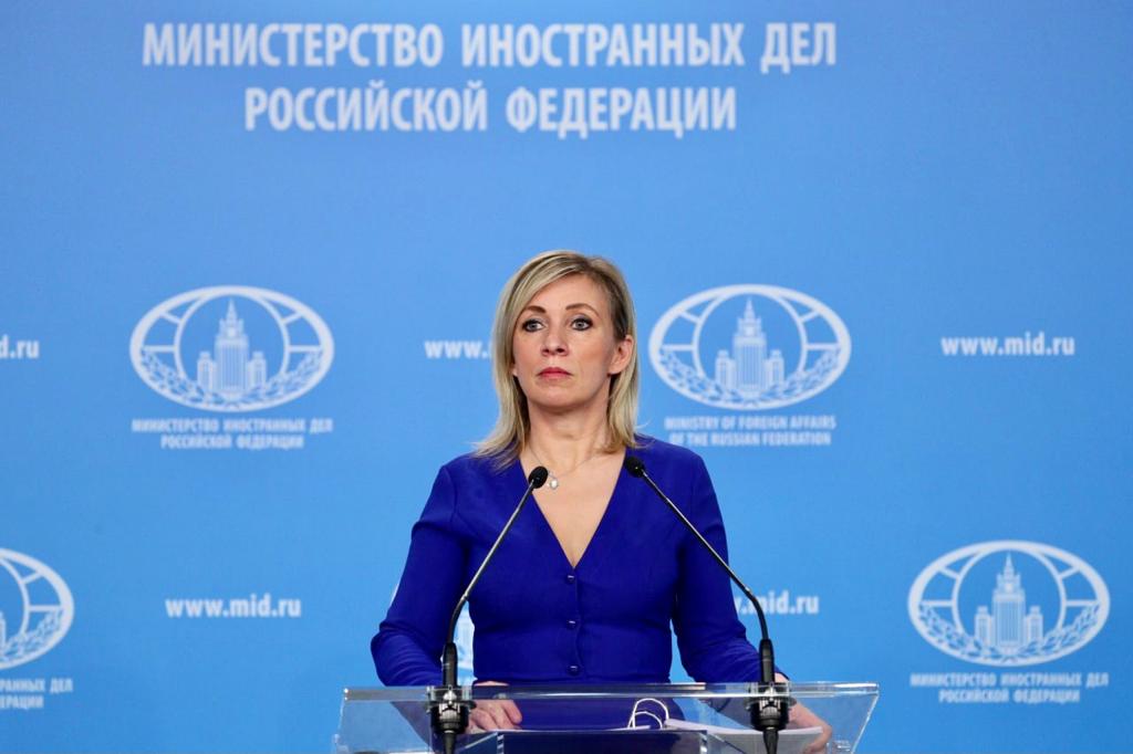 RUSSIE Maria Zakharova, porte-parole du Ministère des Affaires étrangères de la Fédération de Russie, Moscou, 26 février 2021
