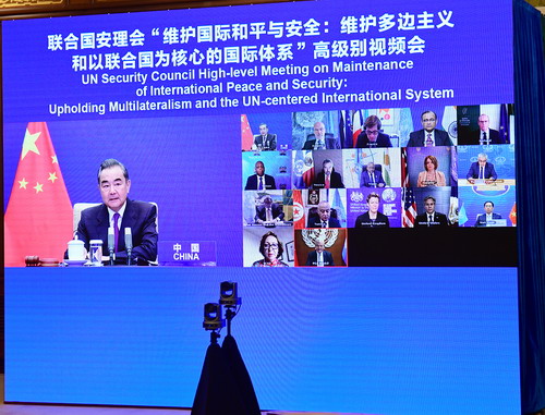 CS DU 7 MAI 21 PH 3 Wang Yi préside une conférence de haut niveau du Conseil de Sécurité des Nations Unies du 7 Mai 2021